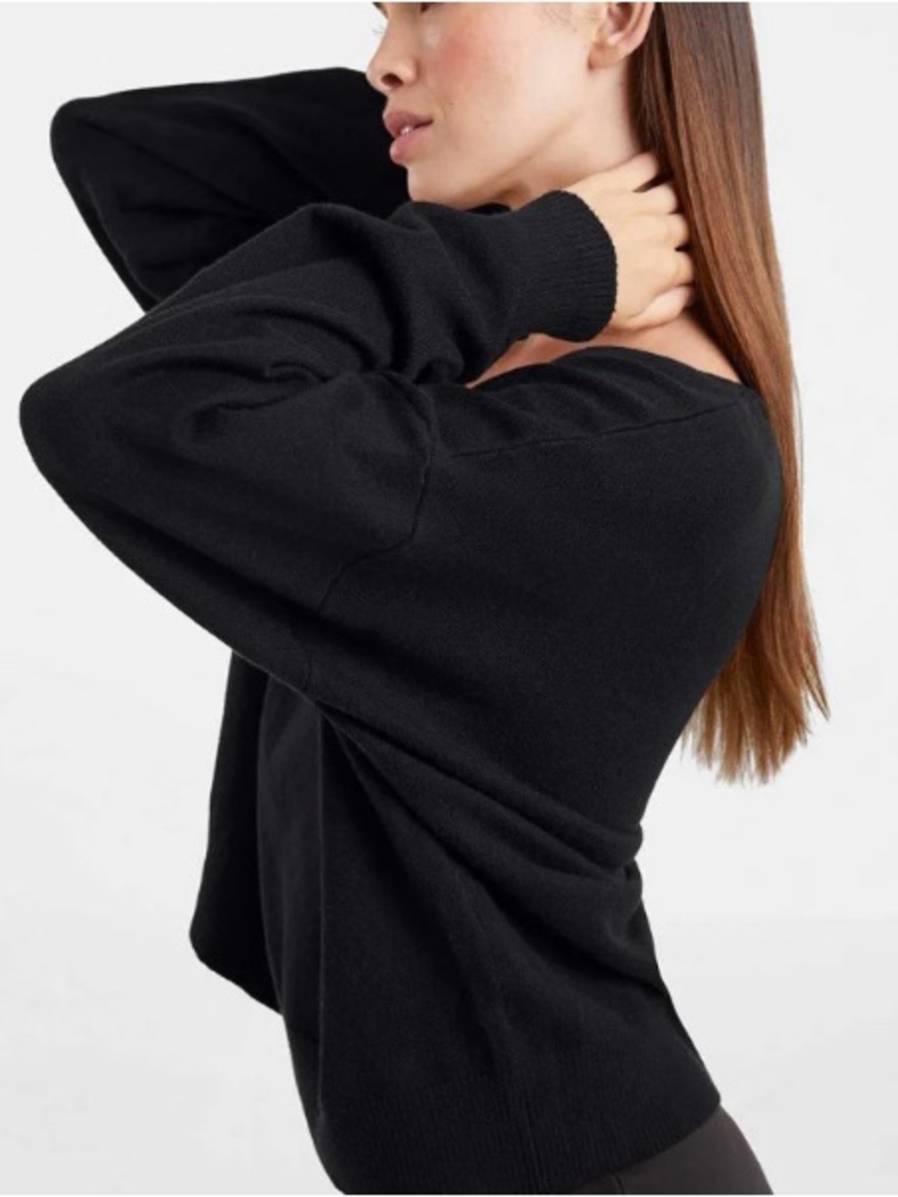 nuuds Luxe Knit Black V-Neck‎ Relaxed Sweater XL - Picture 4 of 13